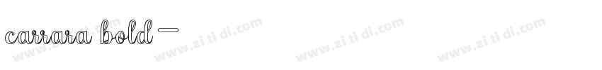 carrara bold字体转换